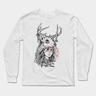 Deer priestess Long Sleeve T-Shirt